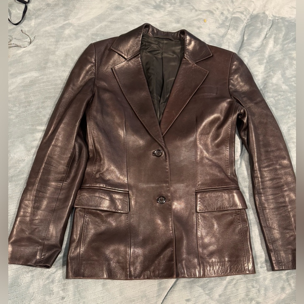Gucci Dark Brown Leather Jacket